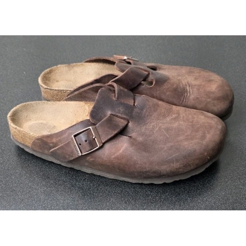 Birkenstock Boston Clogs Habana Oiled Leather Woman 39/8 Slip On Loafer